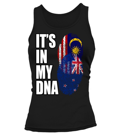 Malaysian And New Zealand Mix Heritage DNA Flag Tank top Woman