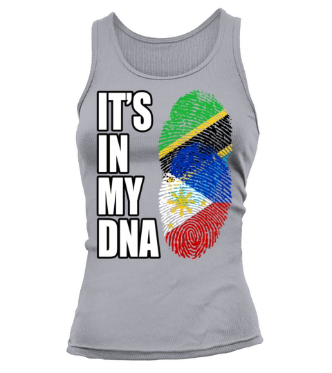 Tanzanian And Filipino Vintage Heritage DNA Flag Tank top Woman