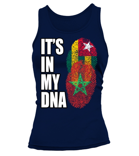 Togolese And Moroccan Mix Heritage DNA Flag Tank top Woman