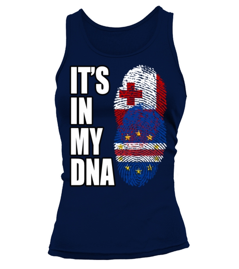 Tongan And Cabo Verdean Mix Heritage DNA Flag Tank top Woman
