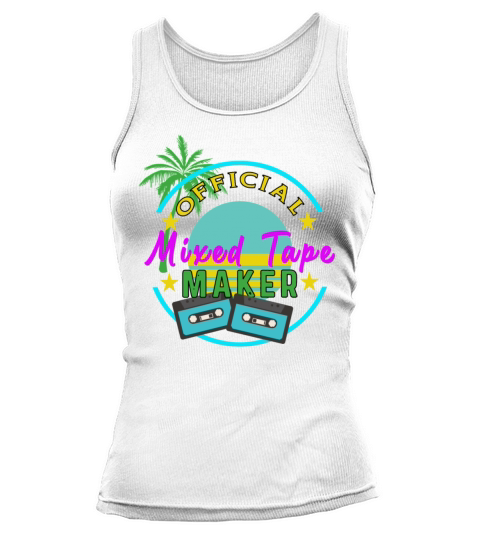 Vintage 1980s Party 80s Costume Mixed Tape Tank top Woman