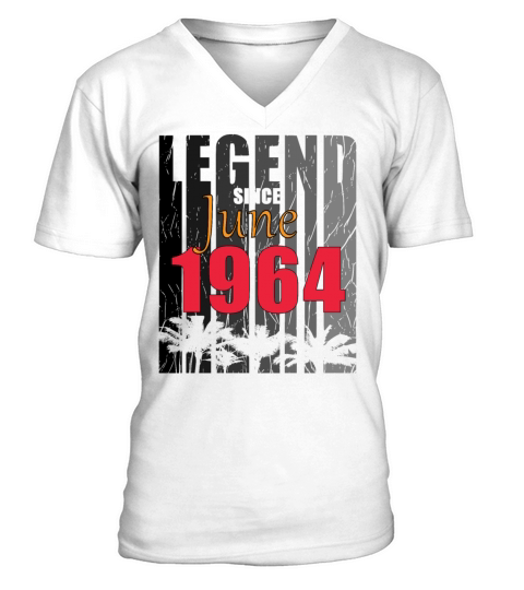 1964 vintage born in June gift V-Neck T-shirt