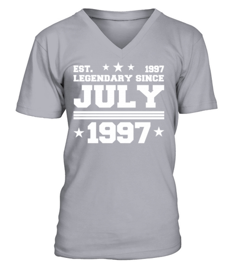 25th birthday July vintage 1997 gift idea V-Neck T-shirt