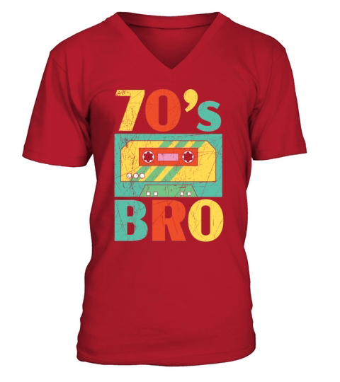 70s Bro 1970 Vintage Seventies Party 1970s V-Neck T-shirt