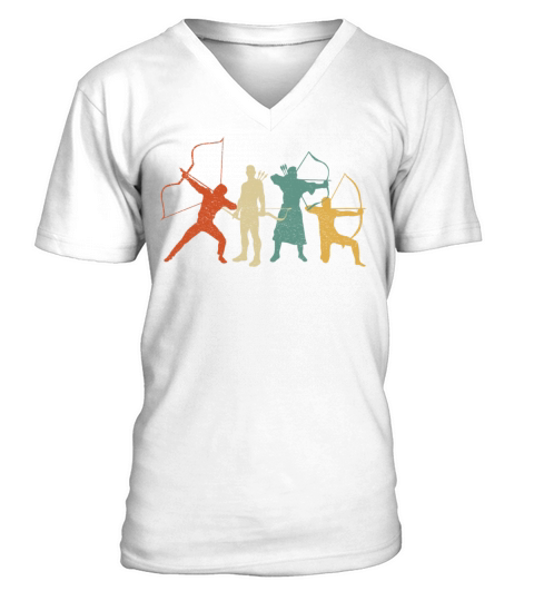 Archery Bow Archer Retro Vintage V-Neck T-shirt