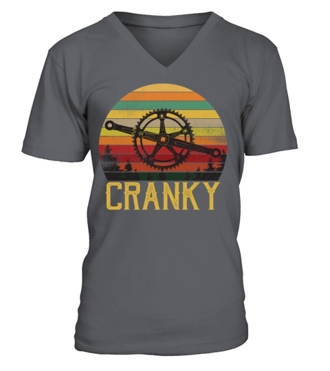 Bicycle Cranky Funny Riding Bike Lovers Vintage V-Neck T-shirt