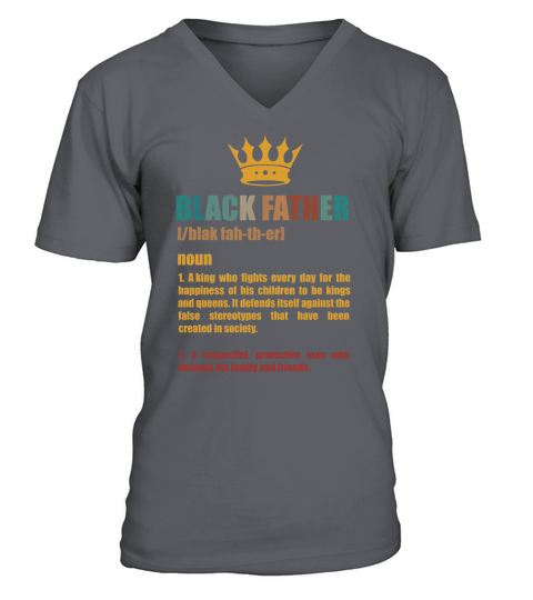 black father definition V-Neck T-shirt