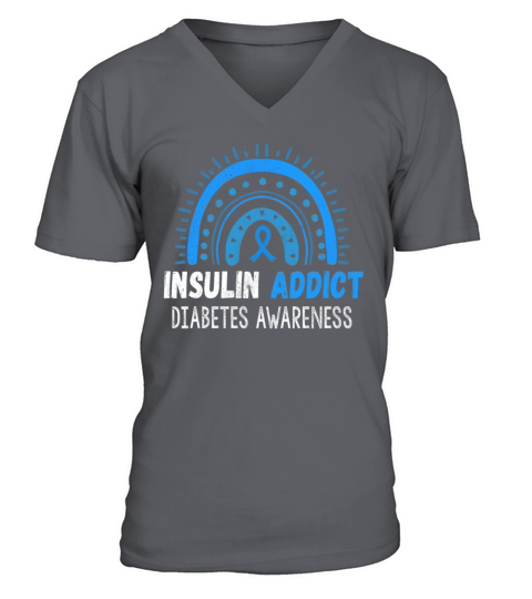 Blue November Insulin Diabetes Awareness Month V-Neck T-shirt