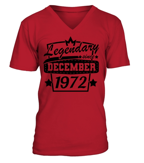 December 1972 Birthday Sayings Vintage V-Neck T-shirt
