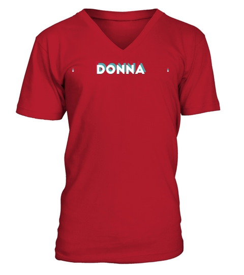 Donna Name - Funny Name Donna 80s theme V-Neck T-shirt