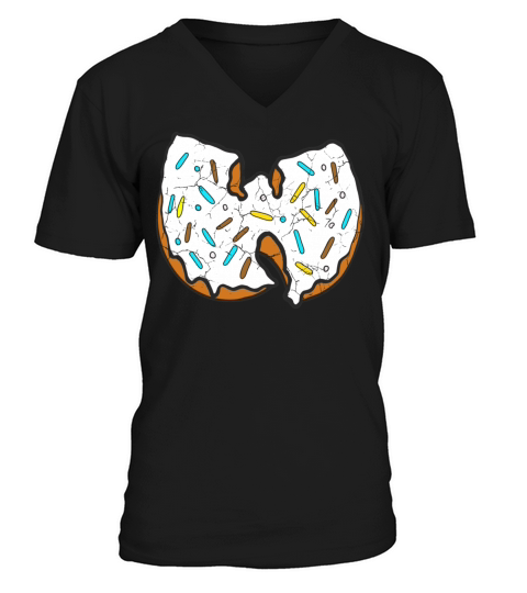 donut wutang white vanilla V-Neck T-shirt