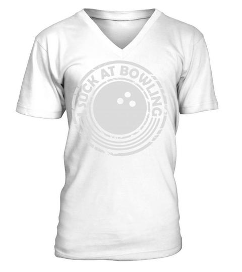 I suck at bowling V-Neck T-shirt