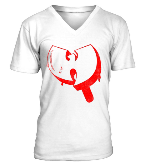 ice cream wutang red V-Neck T-shirt
