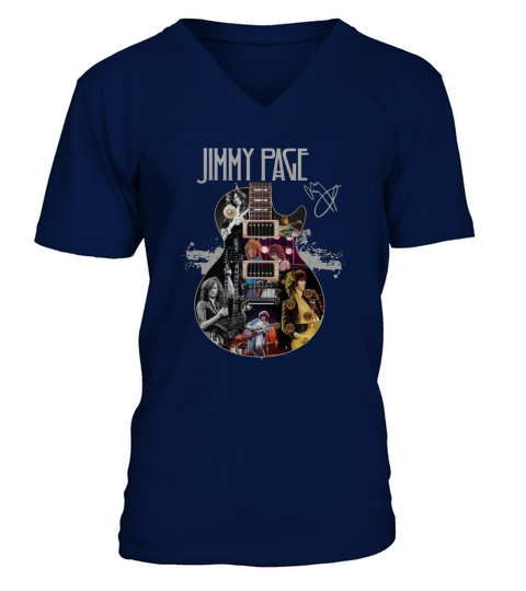 Jimmy Page Guitarist signature shirt V-Neck T-shirt