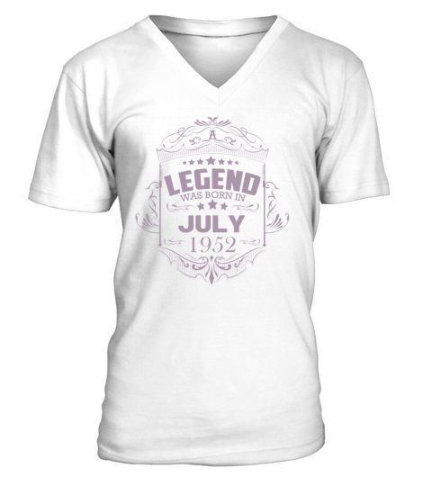 July 1952 Birthday Vintage Gifts V-Neck T-shirt