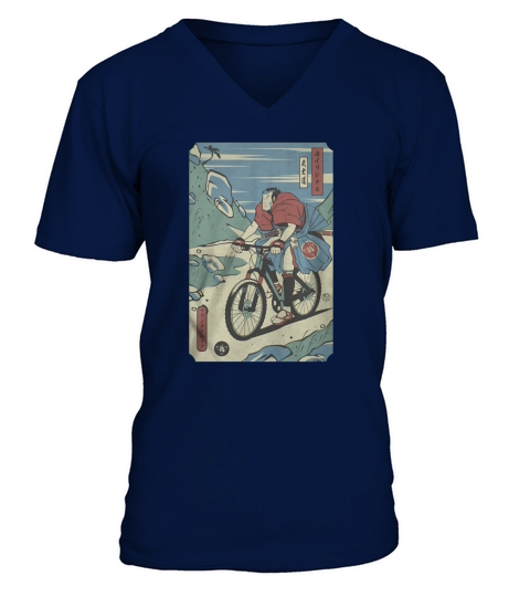 Mountain Bike Samurai V-Neck T-shirt