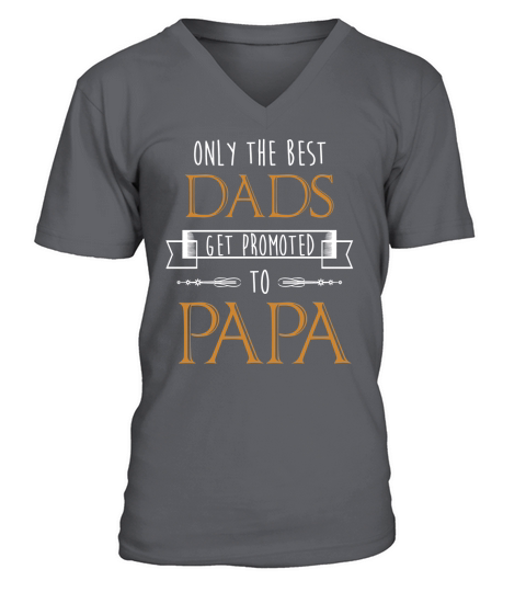 Only Best Dads Get Promoted to Papa V-Neck T-shirt