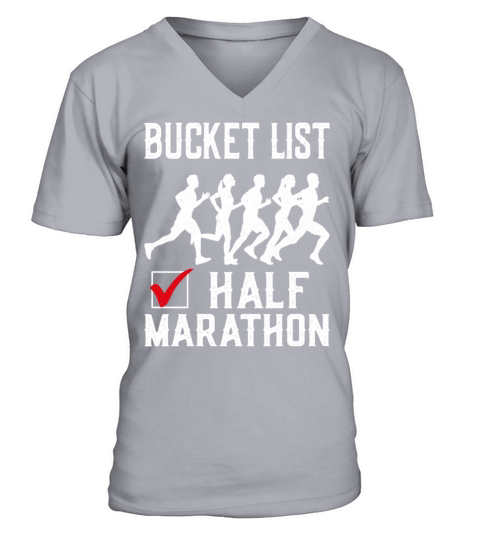 Running Runner Half Marathon V-Neck T-shirt