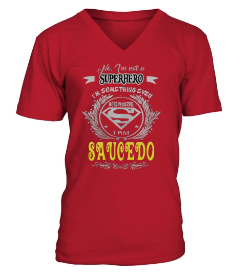 SAUCEDO . superhero SAUCEDO V-Neck T-shirt