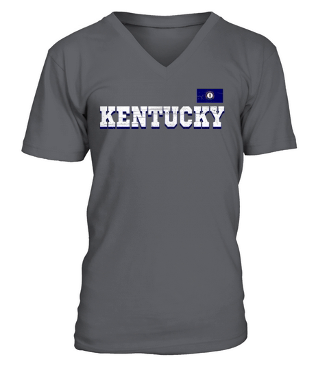 State Name America State Flag Kentucky V-Neck T-shirt