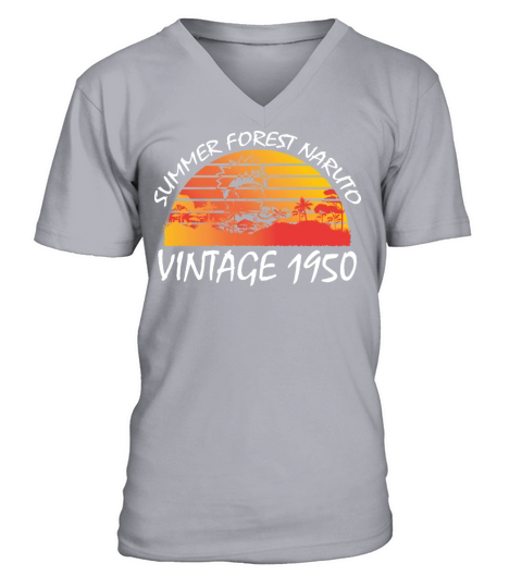 Summer Forest Vintage 1950 V-Neck T-shirt