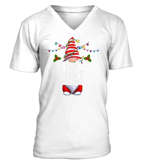 The Aunt Gnome Christmas Holiday Family V-Neck T-shirt
