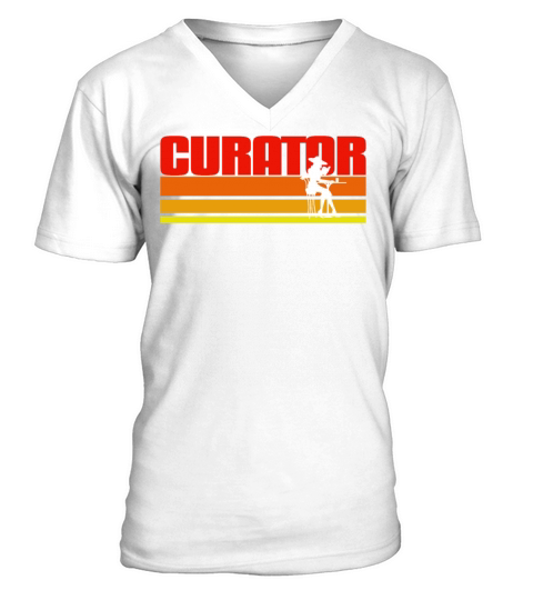 Vintage Curator Gift Idea V-Neck T-shirt