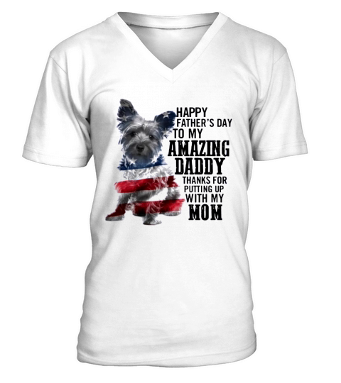 Yorkshire happy father’s day to my amazing daddy thanks for shirt V-Neck T-shirt