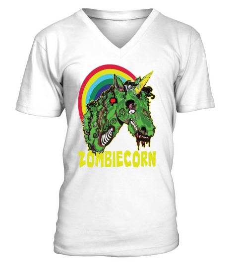 Zombie corn Zombie Unicorn V-Neck T-shirt