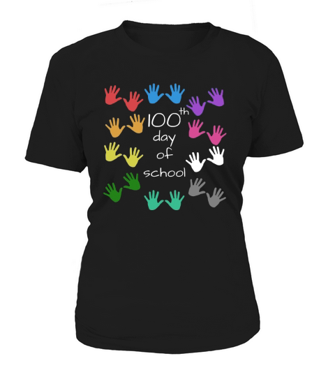 100th day of school shirt 100 days celebration shirt 1jp Black Women's T-Shirt