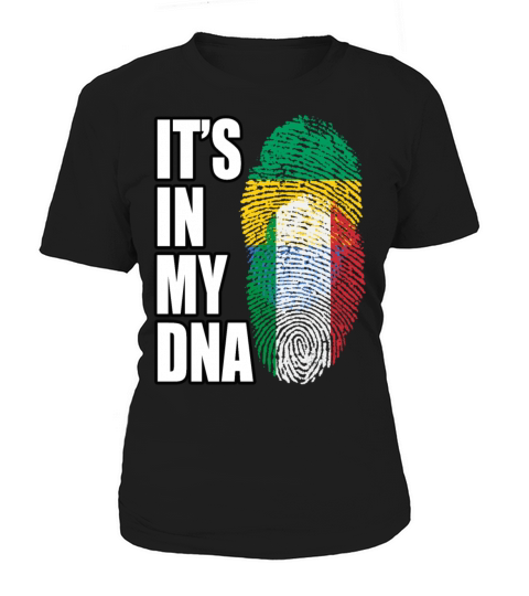 Gambian And Italian Mix Heritage DNA Flag Women's T-Shirt