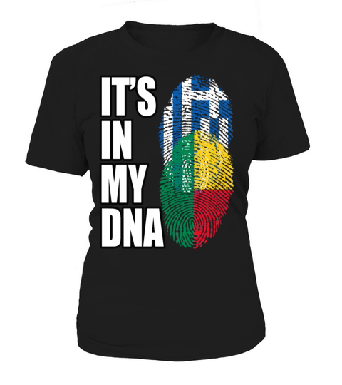 Greek And Benin Mix Heritage DNA Flag Women's T-Shirt