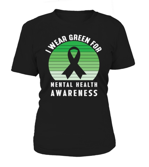 I Wear Green for Mental Health Awareness Vintage Women's T-Shirt