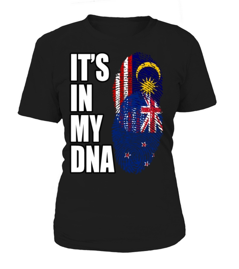 Malaysian And New Zealand Mix Heritage DNA Flag Women's T-Shirt