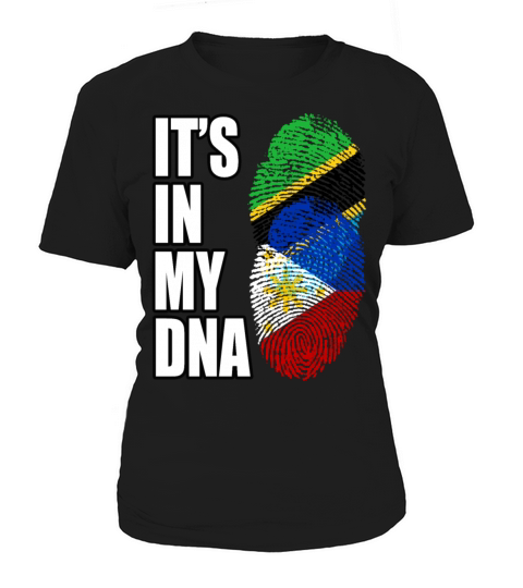 Tanzanian And Filipino Vintage Heritage DNA Flag Women's T-Shirt