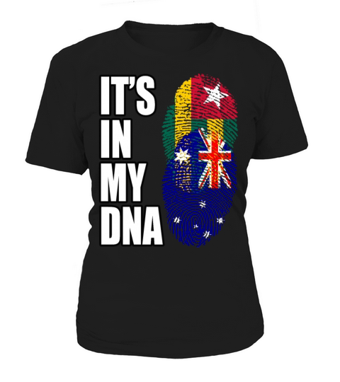 Togolese And Australian Mix Heritage DNA Flag Women's T-Shirt