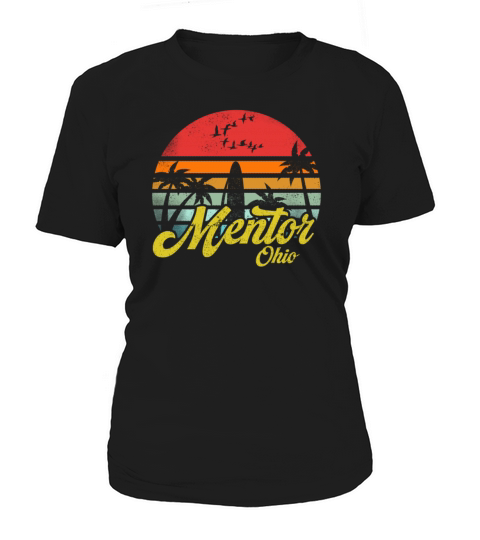 Vintage Mentor Ohio Surfing Retro Surf Humor Pun Women's T-Shirt