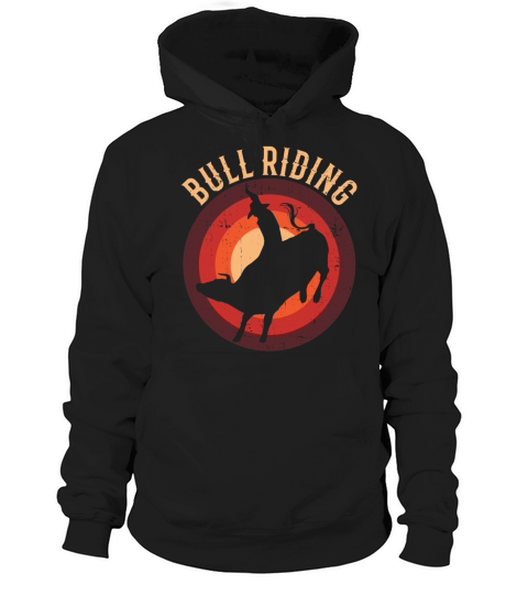 Bull Riding Western Rodeo Retro Vintage Cowboy Bul Hoodie Unisex