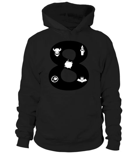 Halloween Alphabets Numbers Clipart 8 Hoodie Unisex