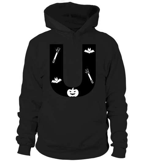 Halloween Alphabets Numbers Clipart U Hoodie Unisex