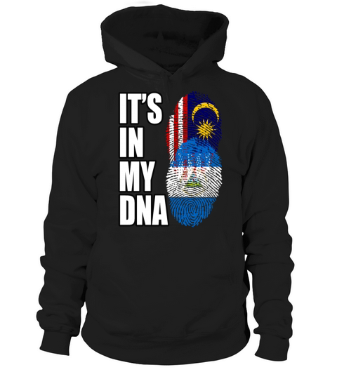 Malaysian And Nicaraguan Mix Heritage DNA Flag Hoodie Unisex