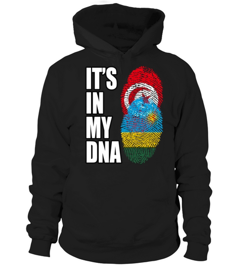Tunisian And Rwandan Mix Heritage DNA Flag Hoodie Unisex