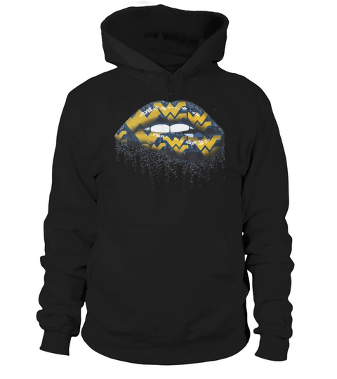 Virginia Mountaineers Lips Hoodie Unisex
