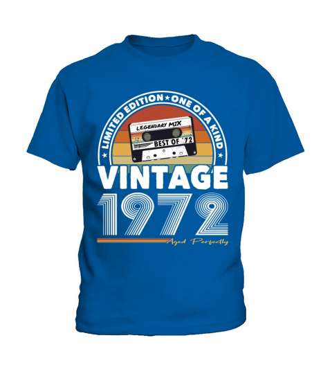 50th birthday vintage 1972 aged perfectly Kids T-Shirt