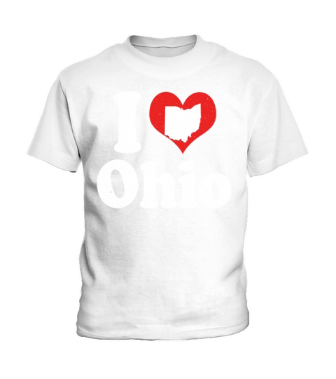 America Citizen US State Love I Heart Ohio Kids T-Shirt