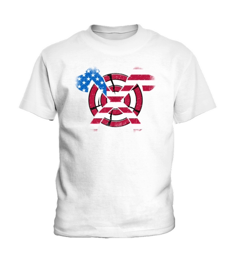 American Flag on Throwing Axe - Funny Axe Thrower Kids T-Shirt