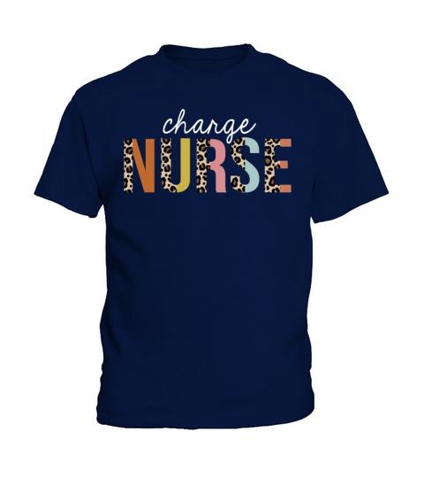 Charge Nurse Colorful Leopard Print Funny Kids T-Shirt