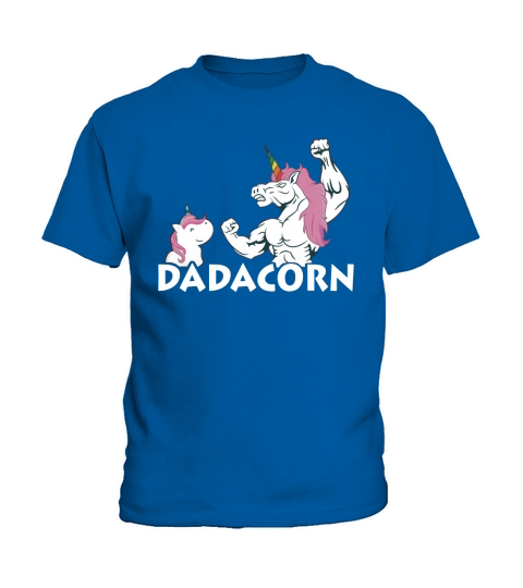 Dadacorn unicorn dad and baby fathers day shirt Kids T-Shirt