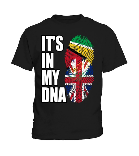 Guyanese And British Mix Heritage DNA Flag Kids T-Shirt
