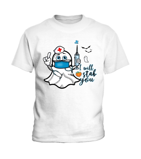 Halloween Nurse I Will Tab You Kids T-Shirt